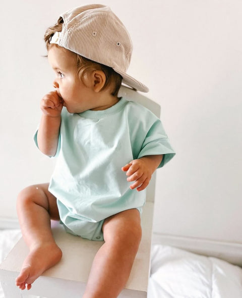 PREORDER -Star Romper Aqua