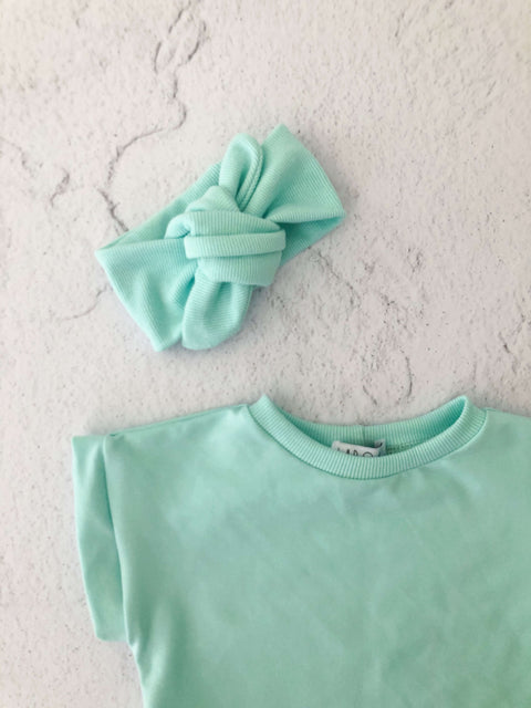 Rib Headband Aqua